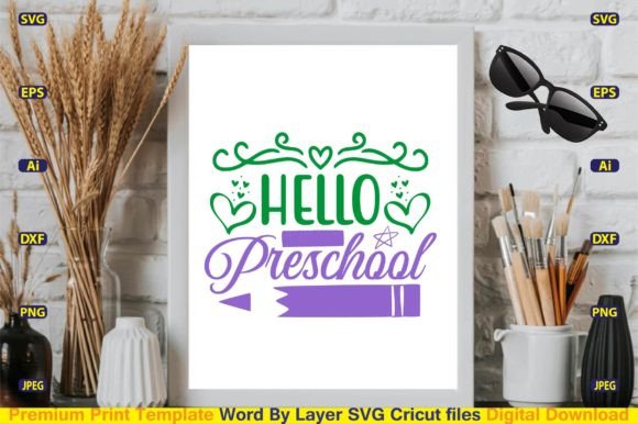 Hello Preschool Graphics for Crafts