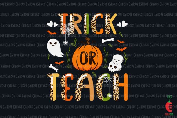 Leopard Trick or Teach: Halloween Graphics for Crafts